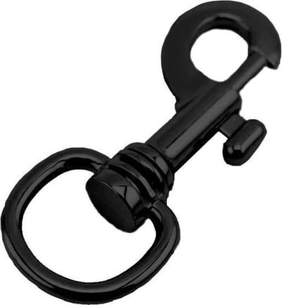Musketon haak - Premium - 78mm - draaibaar - Zwart