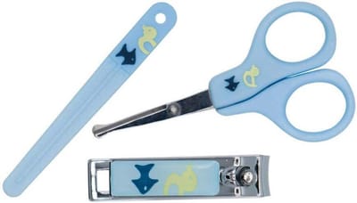 Veilige Nagelknipper en Vijl Set voor Baby's en Peuters - Blauw