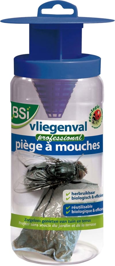 BSI - Vliegenval met Lokstof Fly Attract 40 g - Herbruikbare Vliegenval - Ecologische Lokstof - Effectieve Vliegenbestrijding
