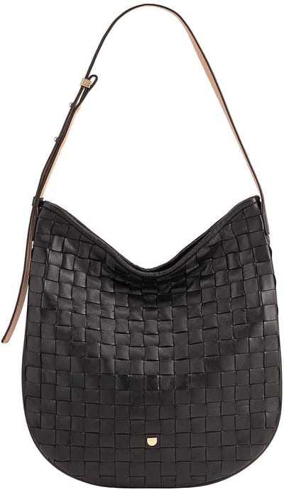 DuDu Sylvie Schoudertas Leer 36.5 cm - Dames - black rose