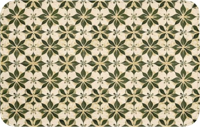 WC mat 80x50 cm - Antislip - Tegel - Dessin - Groen - Toiletmat - Vloermat - Douchemat - Toilet tapijt - Toiletmatten