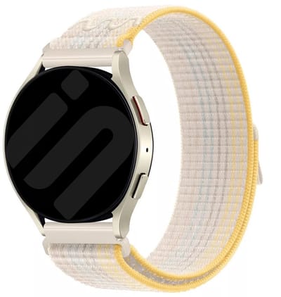 Strap-it Smartwatch bandje 20mm nylon - geschikt voor Samsung Galaxy Watch 4 / 5 / 6 / 7 (Pro / Classic) 40mm & 44mm / Watch Active (2) / Watch 3 41mm / Watch 42mm / Watch FE - Amazfit Bip / GTS - Polar Ignite / Unite (sterrenlicht mix)