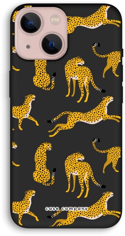 Case Company® - Hoesje geschikt voor iPhone 13 mini hoesje - Luipaard - Biologisch Afbreekbaar Telefoonhoesje - Bescherming alle Kanten en Schermrand