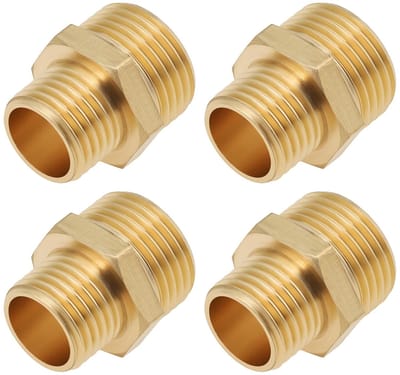 Dailygoods - 4 Stuks Messing Adapters voor Vloeibare Gas Pijpsystemen