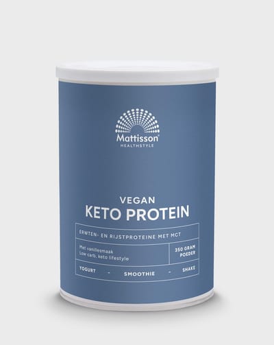 Mattisson - Vegan Keto Proteïne Shake - Erwten Rijst & MCT - Bron van Eiwitten - Vanille - 350 Gram