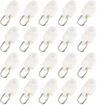 Dailygoods- Gordijn Systeem - 20 Stuks - Schuifregelaar - Intelligente Gordijnrail - Automatisch Openen - 38.9x13.6x11.9mm - Gordijnsysteem
