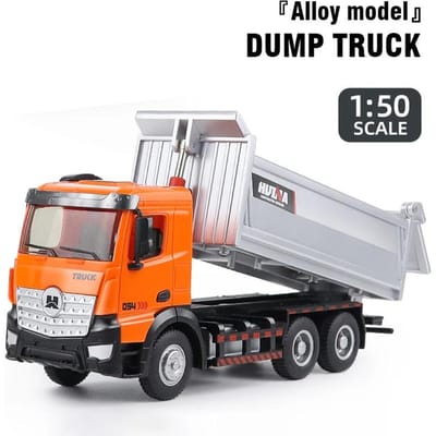 Huina 1/50 Schaal Semi-Legering Statisch Bouwvoertuigen Model Diecast Mijnbouw Mixer Vrachtwagens Kiepwagen Kinder Speelgoed Voor Jongen Kerstcadeaus