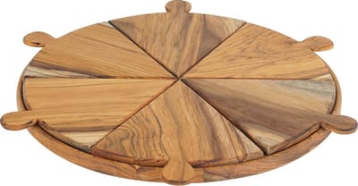 Rico & Plato houten Pizzaplank - dienblad -Napoletana' - vervaardigd uit gecertificeerd teakhout