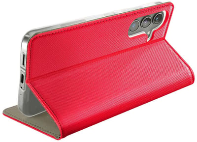 Jaym, Hoesje geschikt voor Samsung Galaxy S23 - Magnetisch Folio met Standaard, Rood