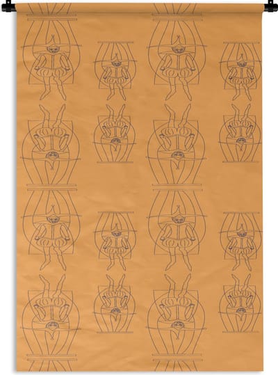 Wandkleed - Wanddoek - Carnaval - Joker - Patronen - 60x90 cm - Wandtapijt