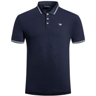Emporio Armani Casual Effen Kleur Korte Mouw Poloshirt Heren tops Blauw 8N1F30-1JPTZ-0939 M black