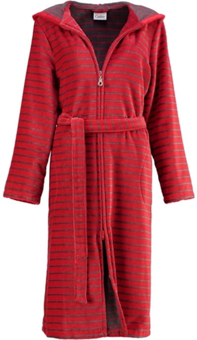 Badjas Cawö 1492 Capuchon Rits Women Rood-50