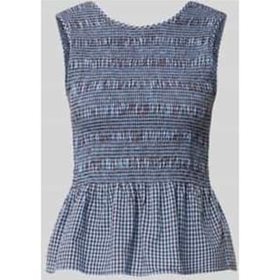slim fit blousetop van katoenmix