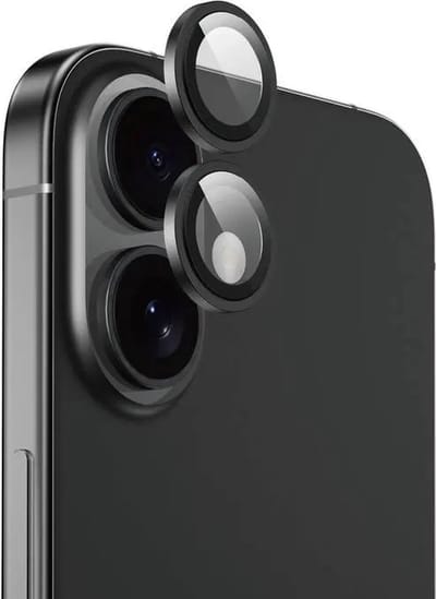 Individuele Ring Cover Camera Lens Protector Geschikt voor: iPhone 16 - HD Heldere Bubble Free Bescherming (Zwart)