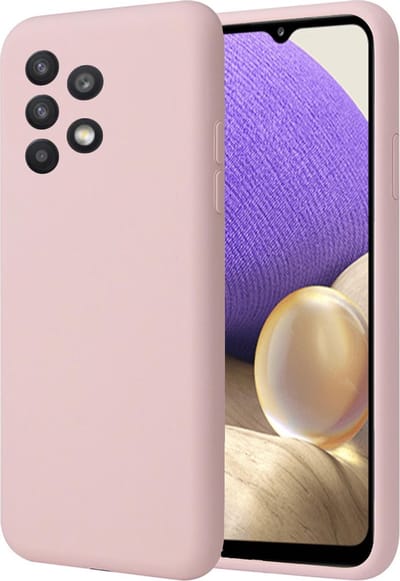 Hoesje geschikt voor Samsung Galaxy A32 5G - Matte Back Cover Microvezel Siliconen Case Hoes Roze