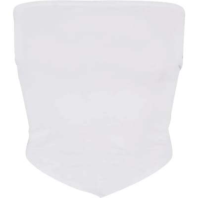 Urban Classics Ladies Knotted Bandeau Top Top wit L - Katoen - Basics