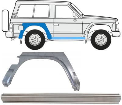 Reparatiepaneel dorpel + achterspatbord voor Nissan Patrol Y60 GY60 1990-1997