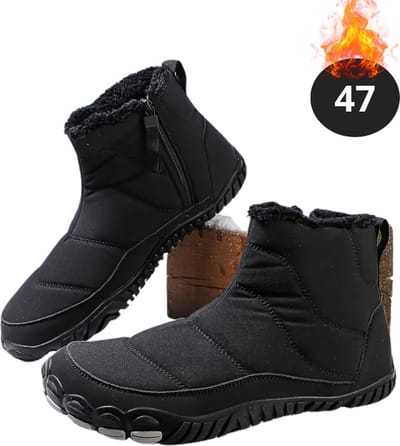 Nivard Snowboots - Sneeuwschoenen - Sneeuwboots - Heren - Wintersport - Ski - Skischoenen - Zwart - 47- Antislip