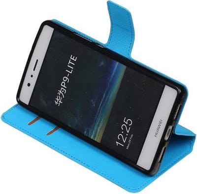 BestCases.nl Blauw Huawei P9 Lite TPU wallet case booktype hoesje HM Book