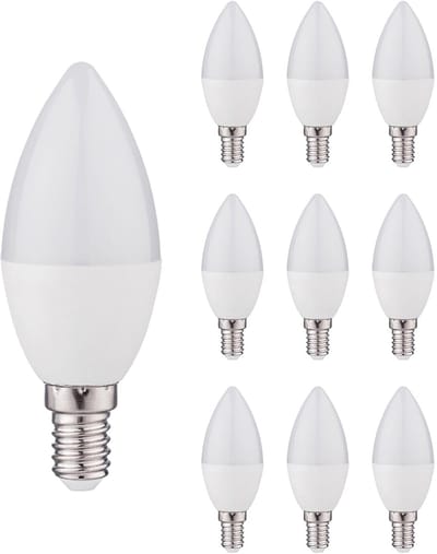 Kobi LED Lamp E14 1.5W - 150lm - 6000K - 230V - Voor Technische Verlichting of Nachtlamp - Kaarsvorm - 10 stuks