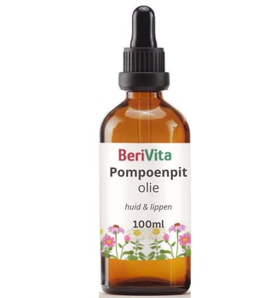 Pompoenpitolie 100ml Pipetfles Glas - Puur en Koudgeperst - Onbewerkte Pompoenolie - Pompoenzaad Huidolie - Pumpkin Seed Oil