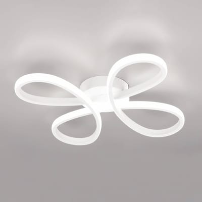 Trio Lighting Fly LED plafondlamp, mat wit, 4.000 K, 40 cm x 40 cm