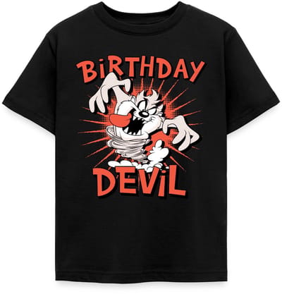 Looney Tunes Verjaardag Duivel Taz T-Shirt Kinderen