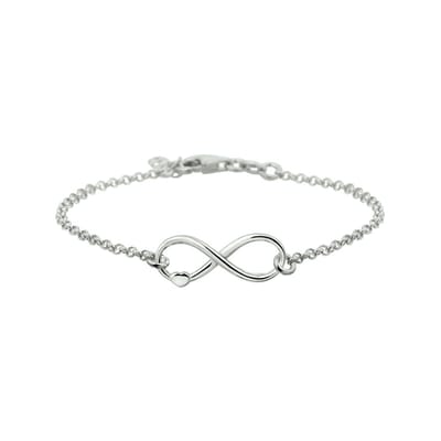 Infinity met Hart Fantasie Armband van Zilver