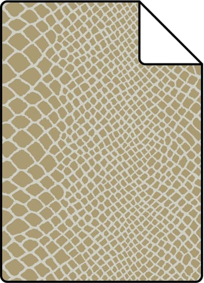 Proefstaal Origin Wallcoverings behang slangenprint glanzend brons - 26,5 x 21 cm - 347341-S