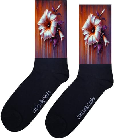 Azalia - Valentijn sokken - Verjaardag Cadeau - Grappige sokken - Leuke sokken - Hem Haar sokken - Kunst sokken - Vrolijke sokken - Bloemen - Sinterklaas cadeau - Kerst cadeau - Leuk Cadeau - Speciaal cadeau - Socks maken Happy - Maat 37-44