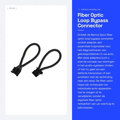 Dailygoods - Fiber Optic Loop Bypass Connector - Verbeter geluid - Geschikt voor auto radio - Gemakkelijk te installeren - Duurzaam materiaal - Betere...