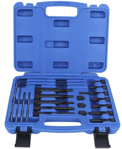 Dailygoods- Gloeibougieverwijderingstrekker Stalen Set - Gloeikaarsen Verwijderen - Schroefdraad M8/M10 - Speciale Boor - Schroefverwijderaar - Bespaart Tijd