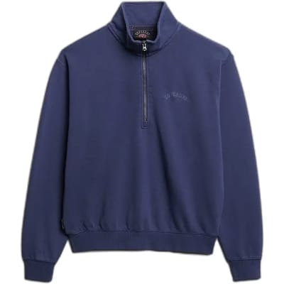 Superdry Essential Logo Gd Sweatshirt Met Halve Rits Blauw XS Vrouw