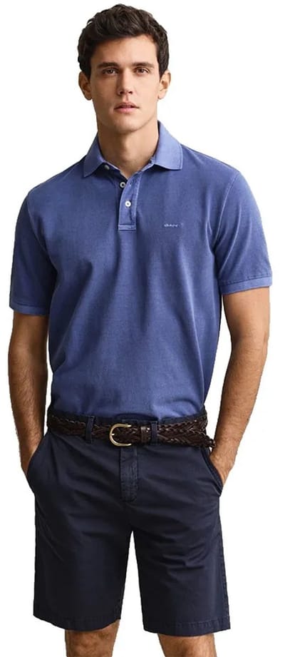 Gant 2014057 Korte Mouw Poloshirt Blauw M Man