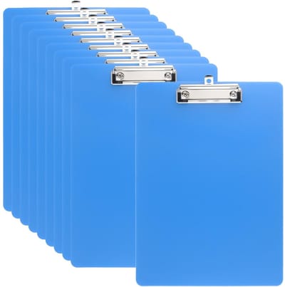 Dailygoods- Klembord A4 - 10 Stuks - Plastic - Kantoor - Opslagformulieren - Duurzaam - Handig voor gebruik - Clipboards