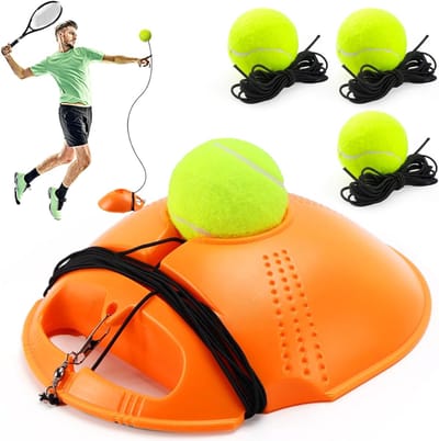 HEZIVO® Tennispaal - Tennistrainer - Swingball - Tennis Oefening - Padel Trainer - Met 3 Ballen