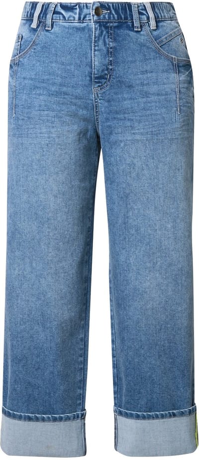 Laurasøn - Dames - Jeans wijde pijp - Blauw denim - Maat 52