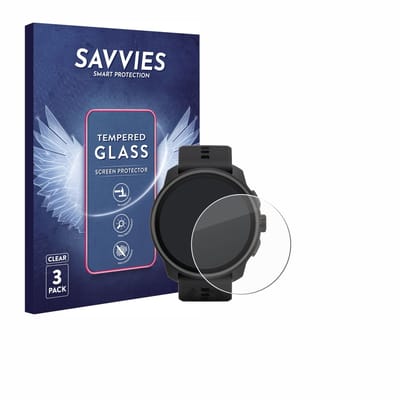Savvies - Glas Screenprotector voor Suunto Race S - Gehard Beschermglas 9H 3 Stuks
