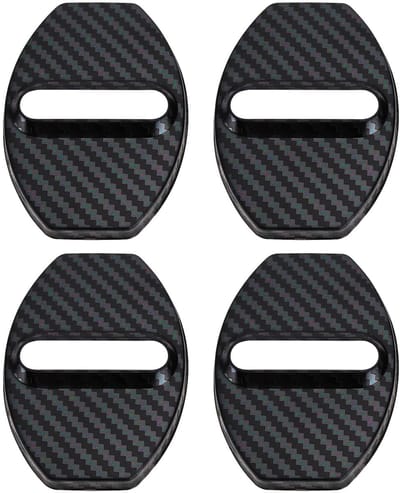 Dailygoody - Auto Deurslot Cover - Roestvrij Staal - Bescherming - Koolstofvezel - Sleutelbescherming - 4 Stuks - Geschikt voor Audi TT Mk1 Mk2 Mk3