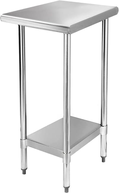 RVS Werktafel - Voorbereidingstafel Keuken - Werkruimte Creëren - NSF Gecertificeerd - 61 x 35 cm - Zilver