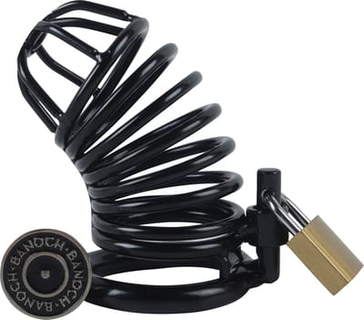 Banoch | Cockcage Zwart metaal | Chastity Cage met 3 ringen | 40 mm, 45 mm & 50 mm
