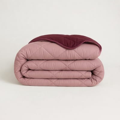 Y-NOT - Dekbed Zonder Overtrek 140x220 - All Season - Zacht & Wasbaar - Plum/Oud Roze
