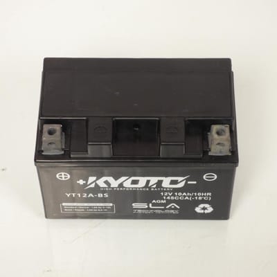 Batterie SLA Kyoto pour Moto Aprilia 1000 RSV4 R 2010 à 2011 YT12A-BS SLA / 12V 10Ah Neuf