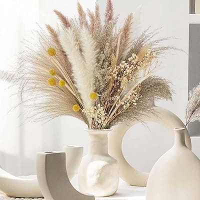 Decoratie met Pampasgras, 73 Stuks, DIY Gedroogde Bloemen voor Bohemian Tafel, Ideaal voor Vazen en Interieurdecoratie