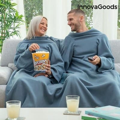 Couverture - INNOVAGOODS - Doublanket - Manche Double - Poche Centrale - Vert vert