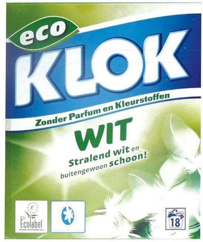 Klok waspoeder wit 1170 gram 2 verpakkingen