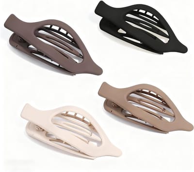 Set van 4 Franse haarklemmen voor vrouwen met platte en stevige grip, ideaal voor diverse kapsels en haarstyling