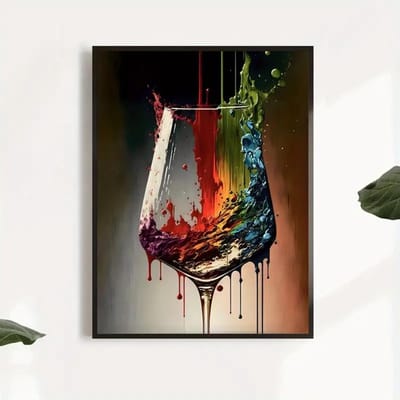Canvasposter - Wijn - Wijnen - Rainbow - Poster - huisaccessoires - muurversiering - poster - huiskamer versiering - moederdag cadeau - Trendy