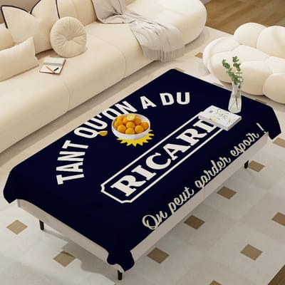 Ricard Tafel Vlekbestendig Decoratief Wasbaar Polyester Tafelkleden Voor Eettafel Feesten En Bruiloft 90x140cm