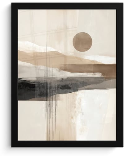 Poster in lijst - Fotolijst 30x40 cm - Posters - Minimalistisch - Landschap - Dimensie - Posterlijst zwart - Decoratie - Wanddecoratie woonkamer - Muurdecoratie slaapkamer